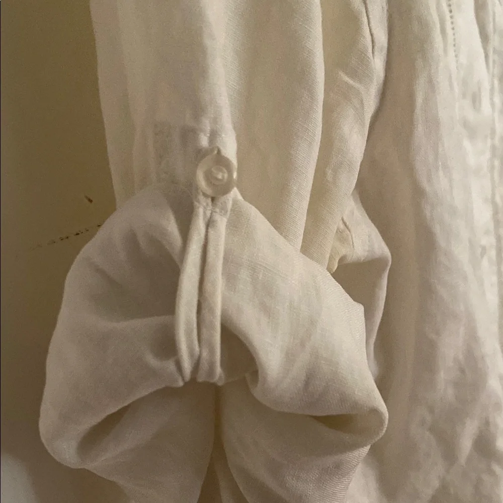 Lauren Ralph Lauren White Linen Blouse - Picture 5 of 5